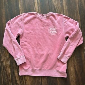 Sand Jamm New Jersey wildwood 5 mile beach pink vintage wash sweatshirt sz XS
